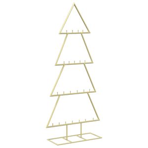 vidaXL Albero di Natale in metallo con supporto KUOPIO 125 cm Acciaio