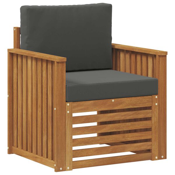 vidaXL Set di divani da esterno con cuscino Naturale 71 x 63 x 73 cm