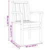 vidaXL Set da Pranzo per Giardino 5 pcs Marrone Legno di teak solido