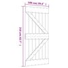 vidaXL Porta Scorrevole con Set Hardware 100x210cm Legno Massello Pino
