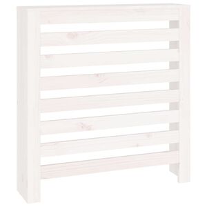 vidaXL Copertura Termosifone Bianca 79,5x19x84 cm Legno Massello Pino