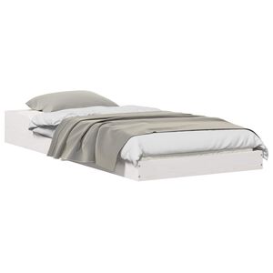 vidaXL Struttura del letto Bianco 90 x 190 cm Pino massello