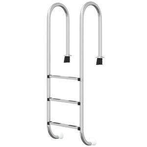 vidaXL Scala per Piscina 54x38x158 cm Acciaio Inox 304