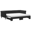 vidaXL Divano Letto Estraibile con Materassi Nero 90x200 cm Velluto