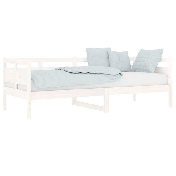 vidaXL Dormeuse Bianca in Legno Massello di Pino 80x200 cm