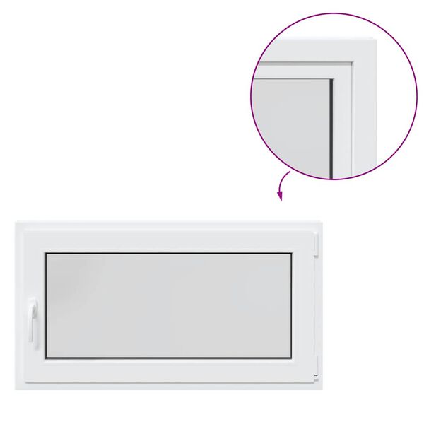 vidaXL Finestra da cantina "RISOR" 110x70 cm Anta-ribalta DIN Destra Bianca