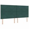 vidaXL Letto a molle con materasso Verde Scuro 200 x 200 cm Tessuto