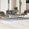 vidaXL Set Divani da Giardino 4 pz con Cuscini in Polyrattan Grigio