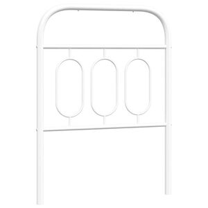vidaXL Testiera di Ricambio in Metallo Bianco 75 cm
