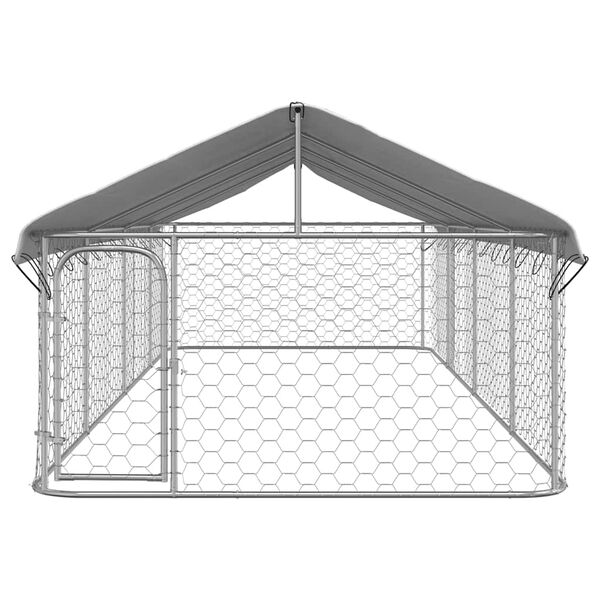 vidaXL Gabbia per Cani da Esterno con Tetto 600x200x150 cm