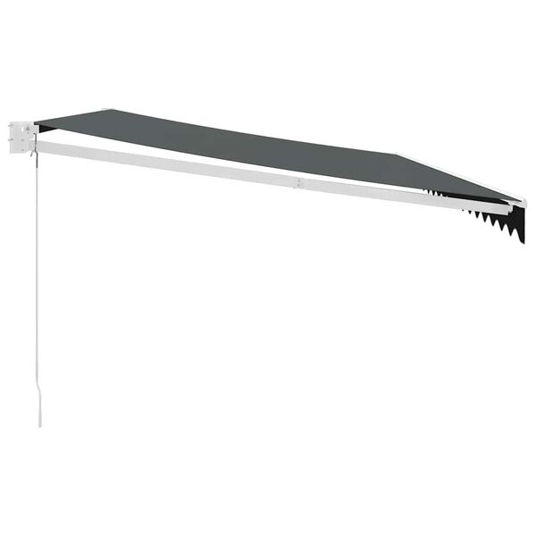 vidaXL Tenda da Sole Retrattile Antracite 5x3 m in Tessuto e Alluminio