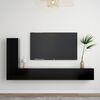 vidaXL Set di Mobili Porta TV 3 pz Nero in Legno Multistrato