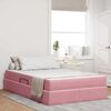 vidaXL Letto con contenitore e materasso Rosa 120 x 200 cm Velluto