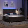 vidaXL Letto a Sorgente LED Marrone Scuro 180 x 200 cm Tessuto