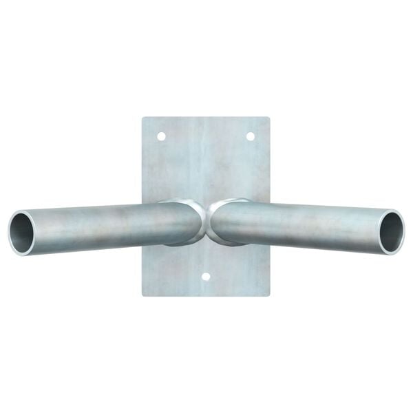 vidaXL Supporto per palo della bandiera Argento 11.5 x 7.5 cm Acciaio