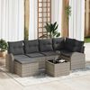 vidaXL Set di divani con cuscino 7 pcs Grigio chiaro polyrattan