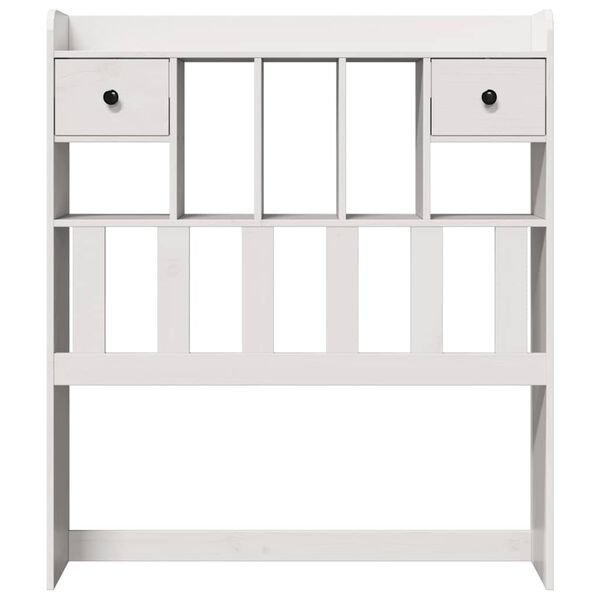 vidaXL Testiera con Ripiani Bianca 75 cm in Legno Massello di Pino