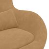 vidaXL Sedia Egg con Pouf Marrone Velluto