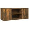 vidaXL Mobile TV Rovere Fumo 100x35x40 cm in Legno Multistrato