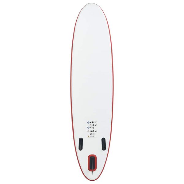 vidaXL Set Tavola da SUP e Surf Gonfiabile Rosso e Bianco