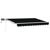 vidaXL Cornice per Tenda Manuale con LED Nero e Bianco 3 x 2,5 m