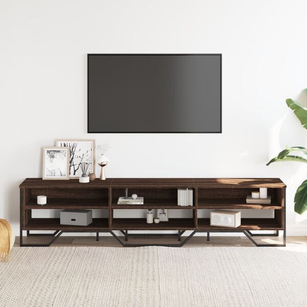 vidaXL Mobile Porta TV Rovere Marrone 180x34x41cm in Legno Multistrato