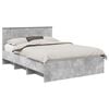 vidaXL Struttura del letto con testiera Grigio cemento 150 x 200 cm