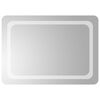 vidaXL Specchio da bagno LED Trasparente 70 x 50 cm vetro temperato