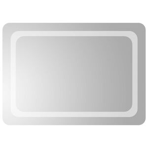 vidaXL Specchio da bagno LED Trasparente 70 x 50 cm vetro temperato
