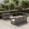 vidaXL Set Divani da Giardino 6 pz con Cuscini in Polyrattan Grigio