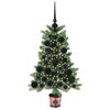 vidaXL Albero di Natale con 150 LED con supporto Verde 65 cm PE