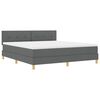 vidaXL Letto a Sorgente LED con led Grigio scuro 180 x 200 cm Tessuto