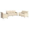 vidaXL Set di divani 3 pcs Crema Similpelle