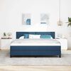 vidaXL Letto a molle con materasso Blu 180 x 200 cm Tessuto