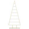 vidaXL Albero di Natale in metallo con supporto Oro 150 cm