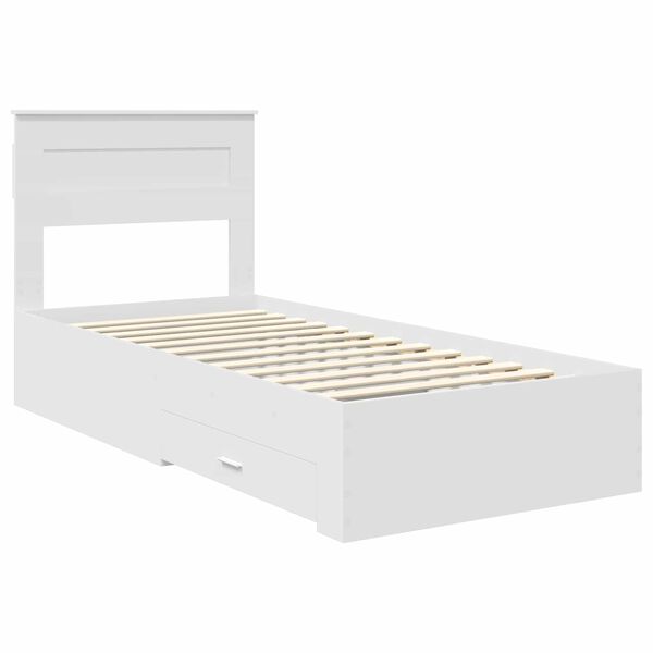 vidaXL Struttura del letto Bianco 90 x 190 cm Legno multistrato