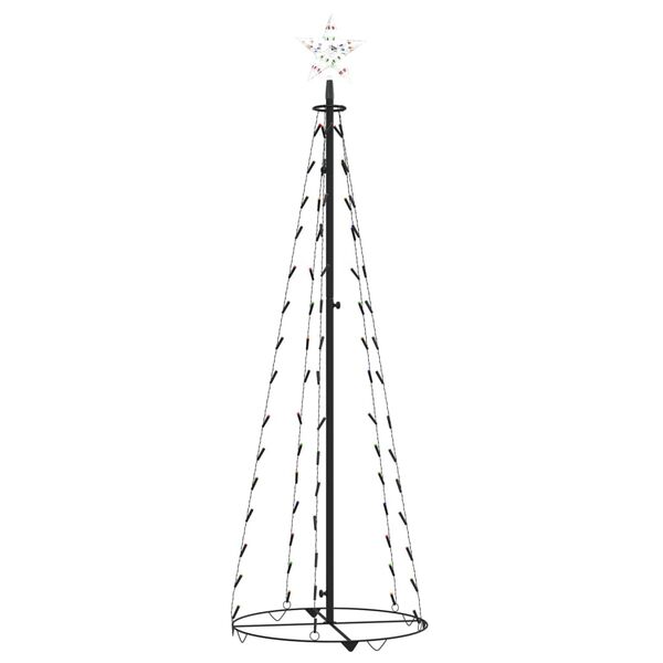 vidaXL Albero di Natale a Cono con 84 LED Colorato 50x150 cm