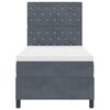 vidaXL Letto a Sorgente LED Grigio scuro 90 x 190 cm Velluto