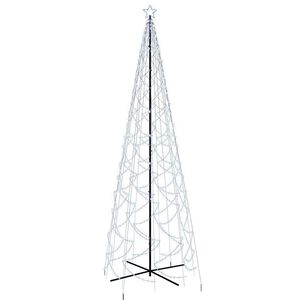 vidaXL Albero di Natale a Cono Bianco Freddo 1400 LED 160x500 cm