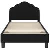 vidaXL Struttura letto bambini con testata Nero 80 x 160 cm Velluto
