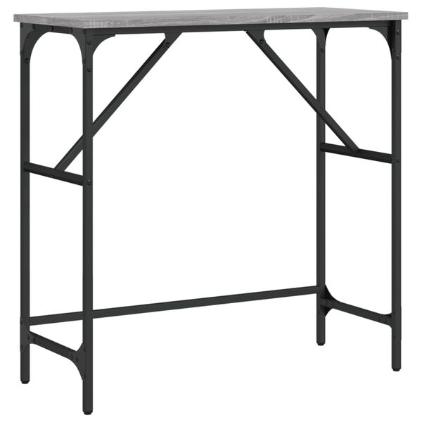 vidaXL Tavolino Consolle Grigio Sonoma 75x32x75cm in Legno Multistrato
