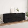 vidaXL Sideboards 3 pcs Rovere nero 180 x 35 x 70 cm Legno multistrato