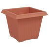 vidaXL Vaso quadrato per fiori 6 pcs Rosso Mattone 20 x 20 x 16 cm