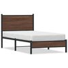 vidaXL Giroletto senza Materasso in Metallo Rovere Marrone 80x200 cm