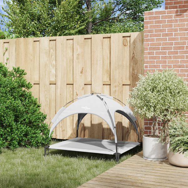 vidaXL Letto per Cani Grigio Argento 104 x 86 x 84,5 cm Acciaio