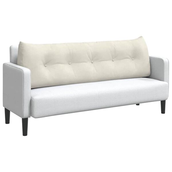 vidaXL Cuscino per Schiena Crema 160 x 24 x 50 cm Velluto