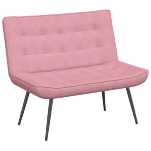 vidaXL Panca Rosa 110x74x84 cm in Velluto