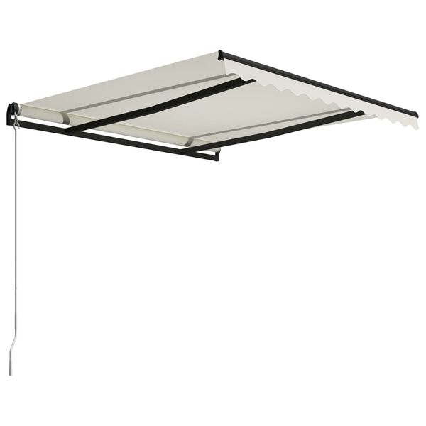 vidaXL Tenda da Sole Retrattile Manuale 300x250 cm Crema