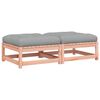 vidaXL Poggiapiedi Giardino con Cuscini 2 pz Legno Massello di Douglas