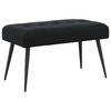 vidaXL Panchina con bottoni imbottiti Nero 80 x 40 x 46 cm Velluto